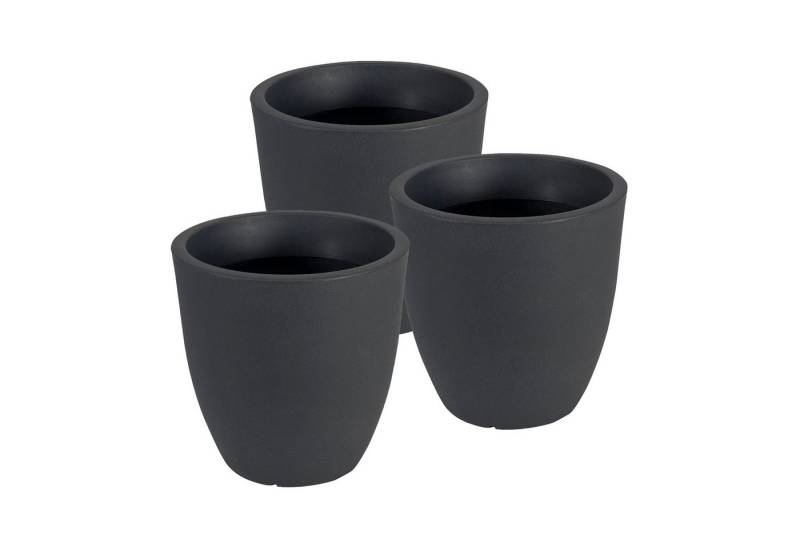 VidaAtHome.de Pflanzkübel Pflanzkübel VERONA ø 40er - 3er Set (Spar-Set, 3x Pflanzkübel VERONA ø 40er), Frostsicher, UV-beständig, wasserdicht, robust & langlebig von VidaAtHome.de