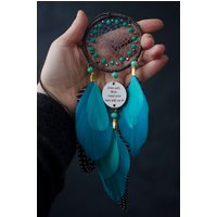 Autospiegel Charm Charm, Personalisierte Traumfänger Geschenk Für Mama, Mintgrüner Muttertagsgeschenk Mama von VidaHandmadeUA