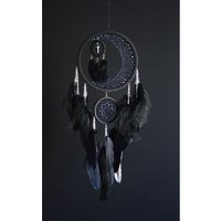 Halbmond Traumfänger/Großer Schwarzer Mit Kristallen von VidaHandmadeUA