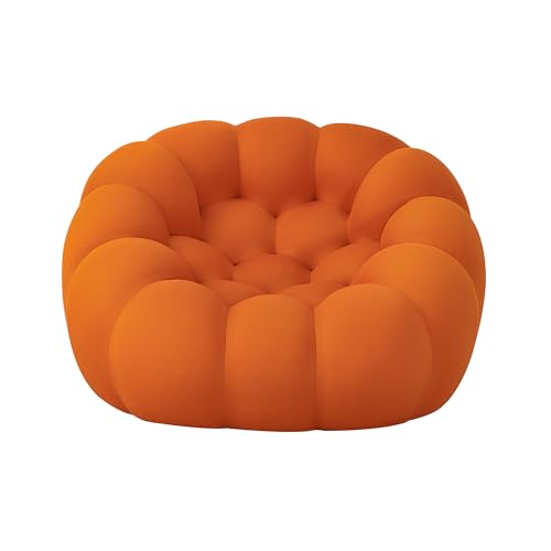 Vidacharmy Bubble Sofa, Schlafsofas Moderne Mesh Stoff 3D Honeycomb Form Bodensofa Couch, Kleines Sofa Atmungsaktives Netzgewebe, Keine Montage Erforderlich Gebogene Couch für Büro, Wohnzimmer von Vidacharmy