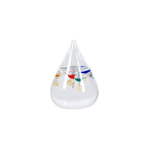 Galileo -Thermometer Gota de Cristal 11 cm für Außen- oder Innen-, Analog-, schwimmende Kugeln von ROCKING GIFTS