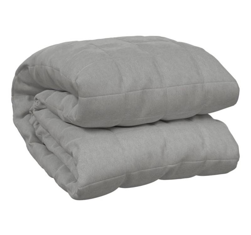 vidaXL Bettüberwurf Gewichtsdecke Grau 220x260 cm 11 kg Stoff von Vidaxl
