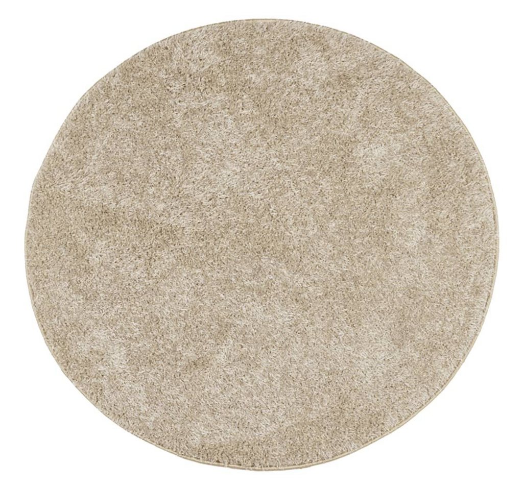 Teppich Teppich ISTAN Hochflor Glänzend Beige Ø 200 cm, vidaXL, Runde von Vidaxl