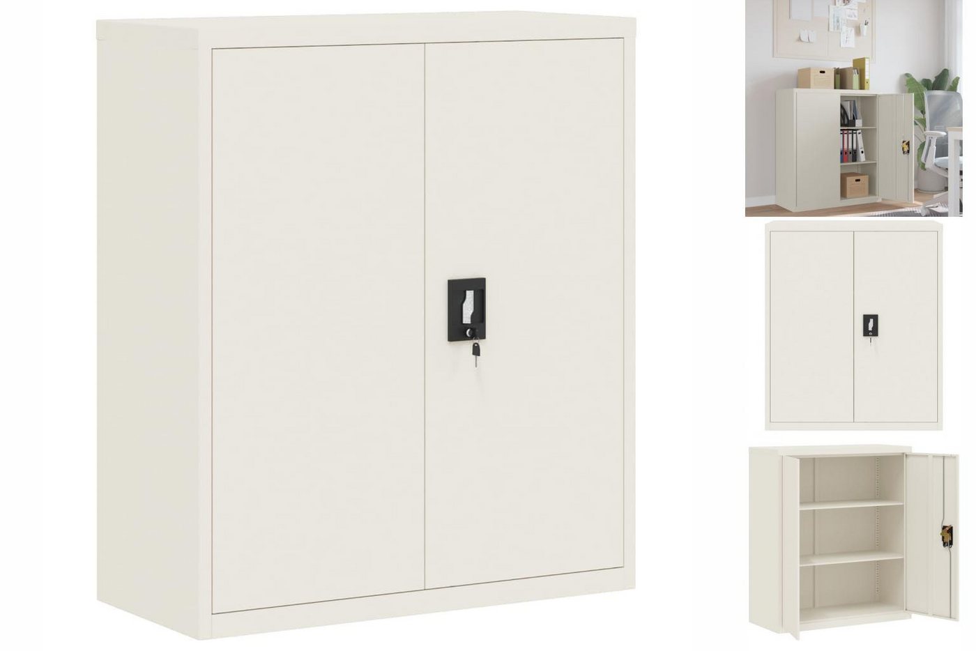 vidaXL Aktenschrank Aktenschrank Büroschrank Home Office Ablage Büro Weiß 90x40x105 cm Sta vidaXL Aktenschrank Aktenschrank Büroschrank Home Office Ablage Büro Weiß 90x40x105 cm Sta von Vidaxl