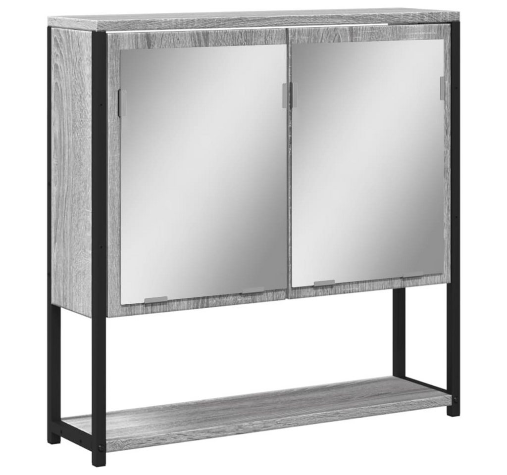 vidaXL Badezimmerspiegelschrank Bad-Spiegelschrank Grau Sonoma 60x16x60 cm Holzwerkstoff (1-St) von Vidaxl