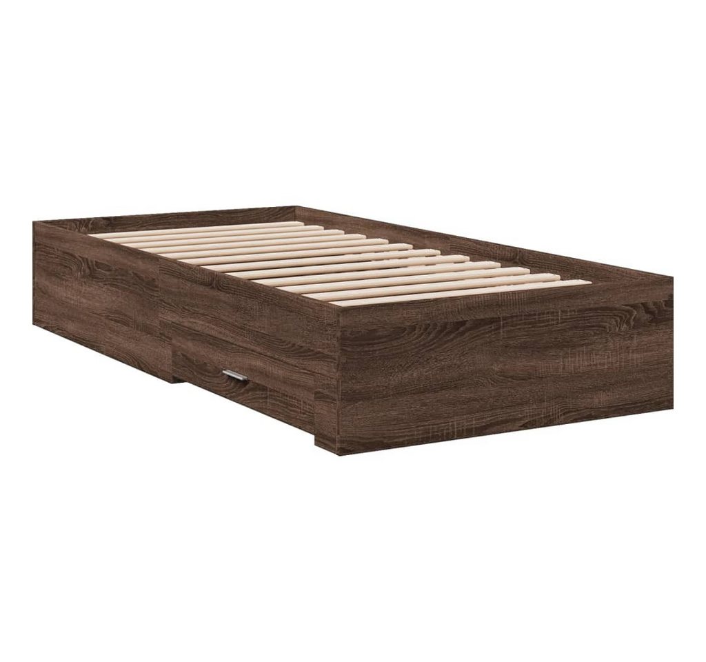vidaXL Bett Bettgestell mit Schubladen Braun Eichen-Optik 75x190 cm von Vidaxl