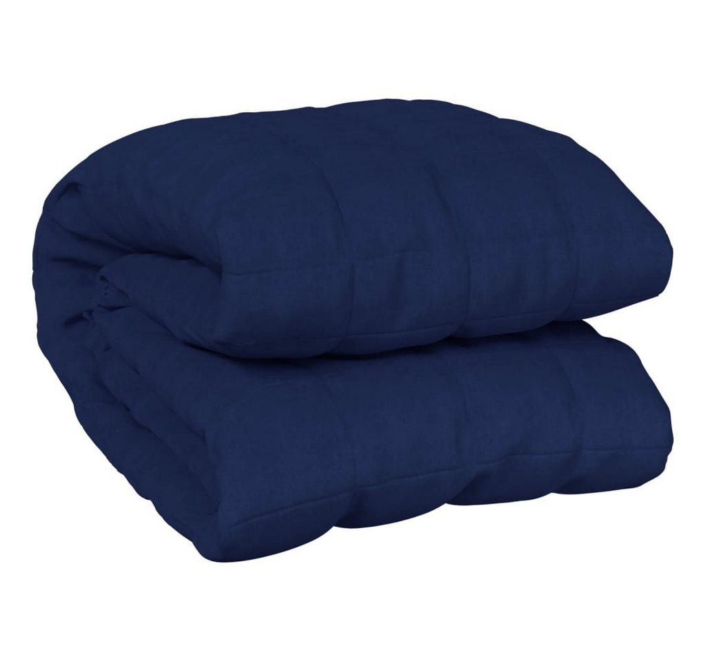 vidaXL Bettüberwurf Gewichtsdecke Blau 200x225 cm 9 kg Stoff von Vidaxl