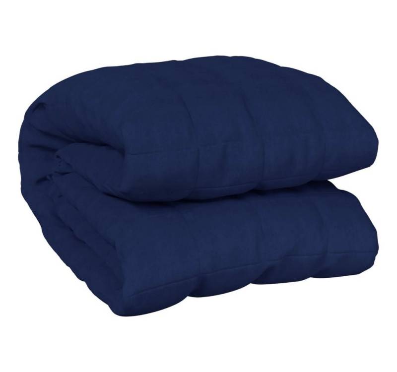 vidaXL Bettüberwurf Gewichtsdecke Blau 200x225 cm 9 kg Stoff von Vidaxl