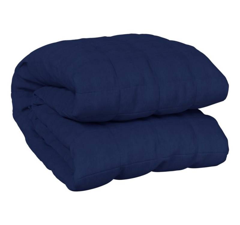 vidaXL Bettüberwurf Gewichtsdecke Blau 200x230 cm 9 kg Stoff von Vidaxl