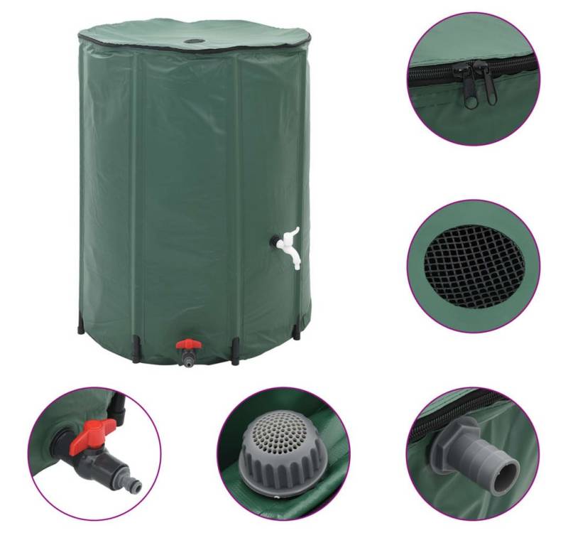vidaXL Bewässerungssystem Regenwassertank Faltbar mit Hahn 1350 L, (1-tlg) von Vidaxl