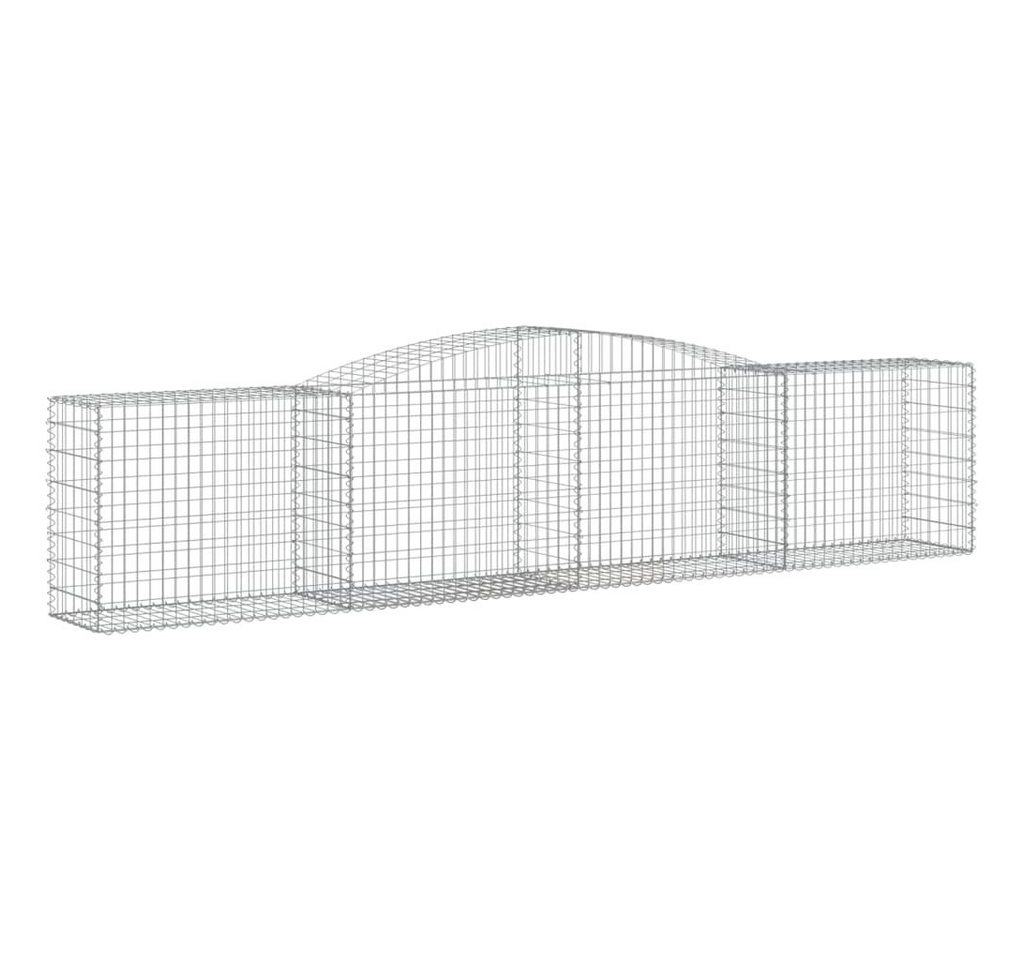 vidaXL Blumentopf Gabionen mit Hochbogen 2 Stk. 400x50x80/100cm Verzinktes Eisen (2 St) von Vidaxl