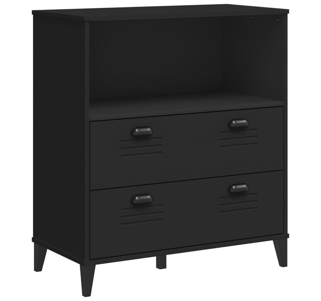 vidaXL Bücherregal Bücherschrank VIKEN Schwarz 80x40x90 cm Holzwerkstoff, 1-tlg. von Vidaxl