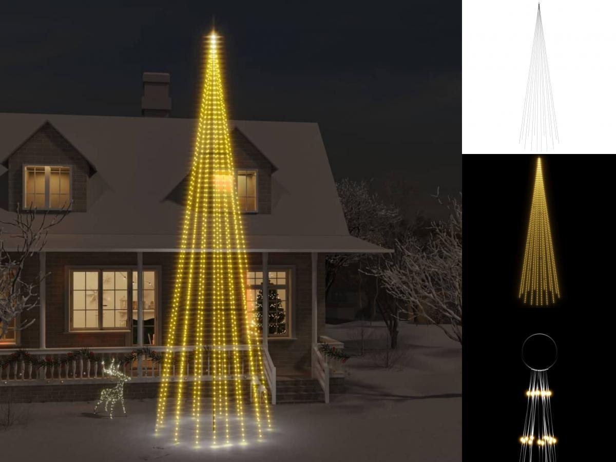 vidaXL Dekolicht LED-Weihnachtsbaum für Fahnenmast Warmweiß 1134 LEDs 800 cm vidaXL Dekolicht LED-Weihnachtsbaum für Fahnenmast Warmweiß 1134 LEDs 800 cm von Vidaxl