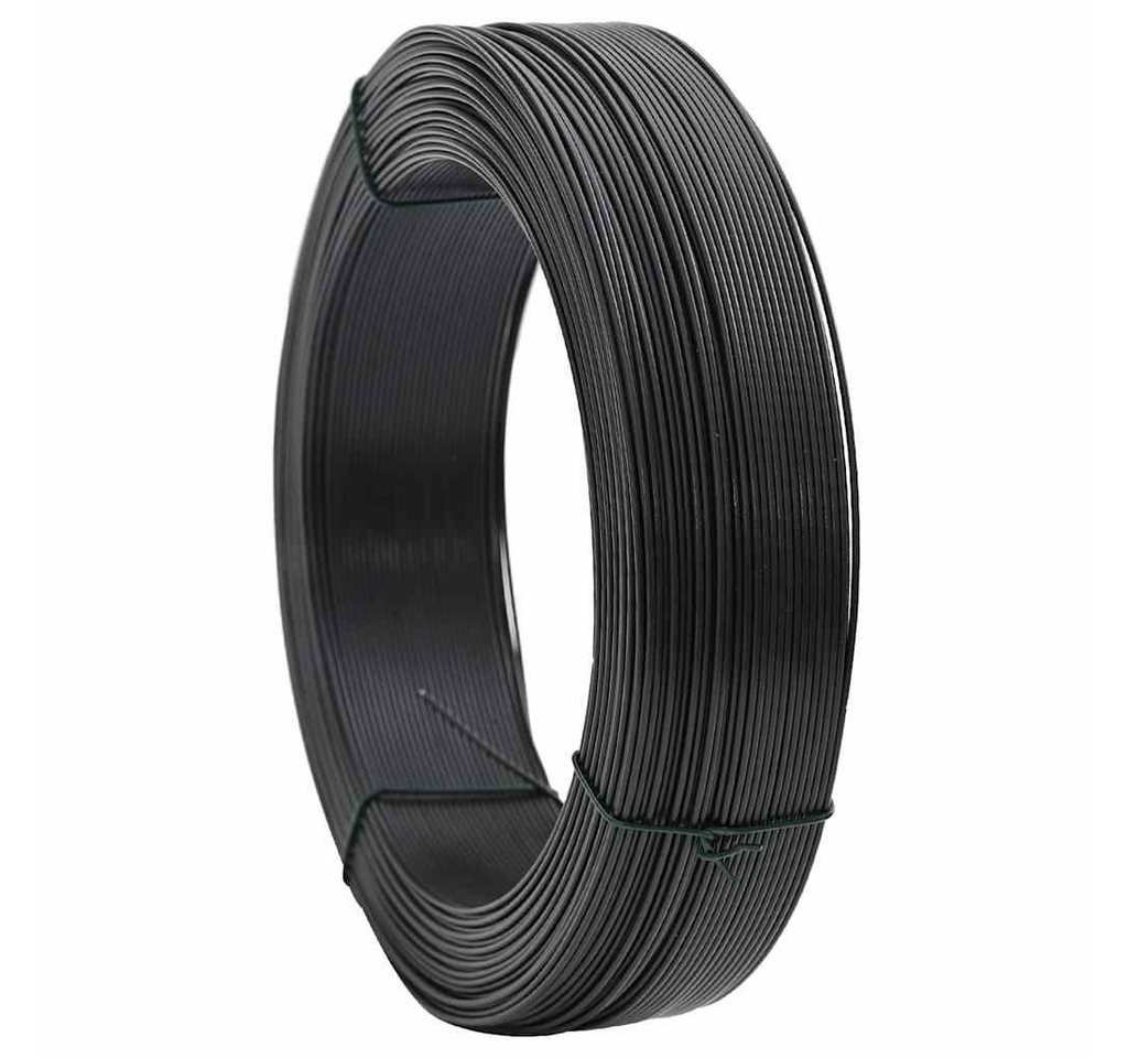 vidaXL Draht Zaun-Bindedraht 250 m 1,4/2 mm Stahl Anthrazit, (1St) von Vidaxl