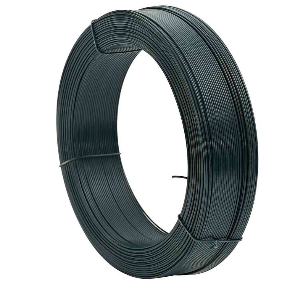 vidaXL Draht Zaun-Bindedraht 250 m 2,3/3,8 mm Stahl Schwarzgrün, (1St) von Vidaxl