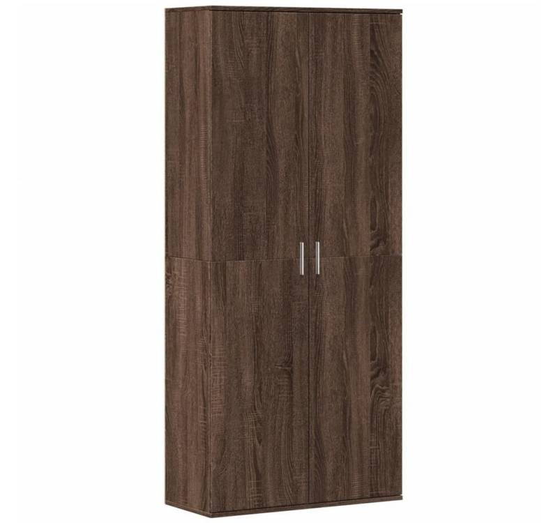 vidaXL Fächerschrank Highboard Braun Eichen-Optik 80x35x180 cm Holzwerkstoff (1-St) von Vidaxl