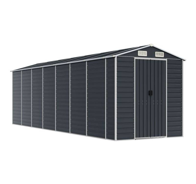 vidaXL Gartenhaus Gerätehaus Anthrazit 191x640x198 cm Verzinkter Stahl von Vidaxl