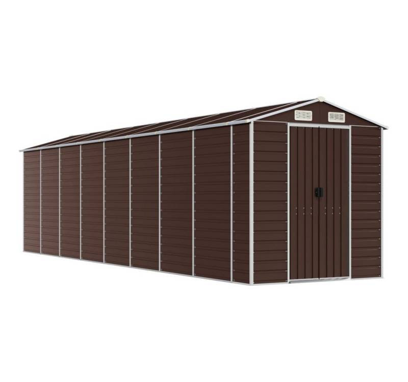 vidaXL Gartenhaus Gerätehaus Braun 191x725x198 cm Verzinkter Stahl von Vidaxl