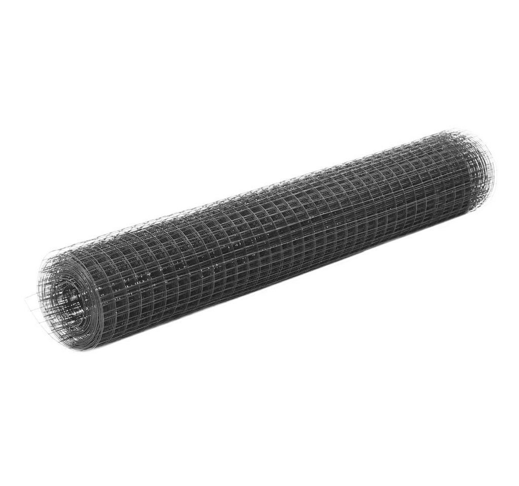 vidaXL Gartenzaun Drahtzaun Stahl mit PVC-Beschichtung 10x1 m Grau, (1-St) von Vidaxl