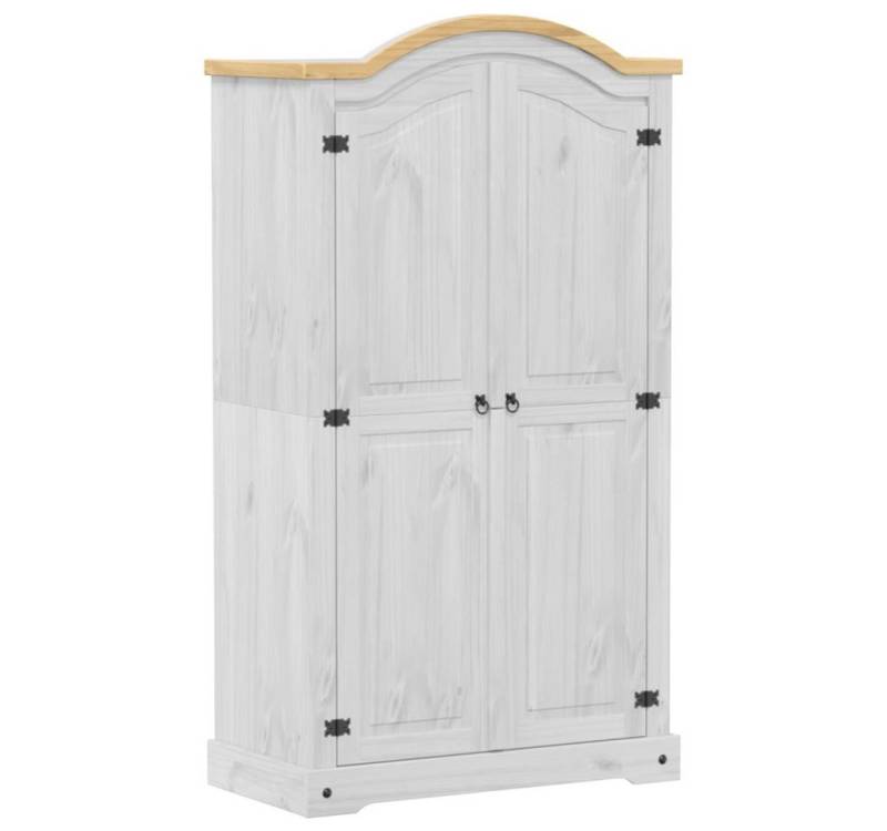 vidaXL Kleiderschrank Kleiderschrank Corona Weiß 102x52x186 cm Massivholz Kiefer (1-St) von Vidaxl
