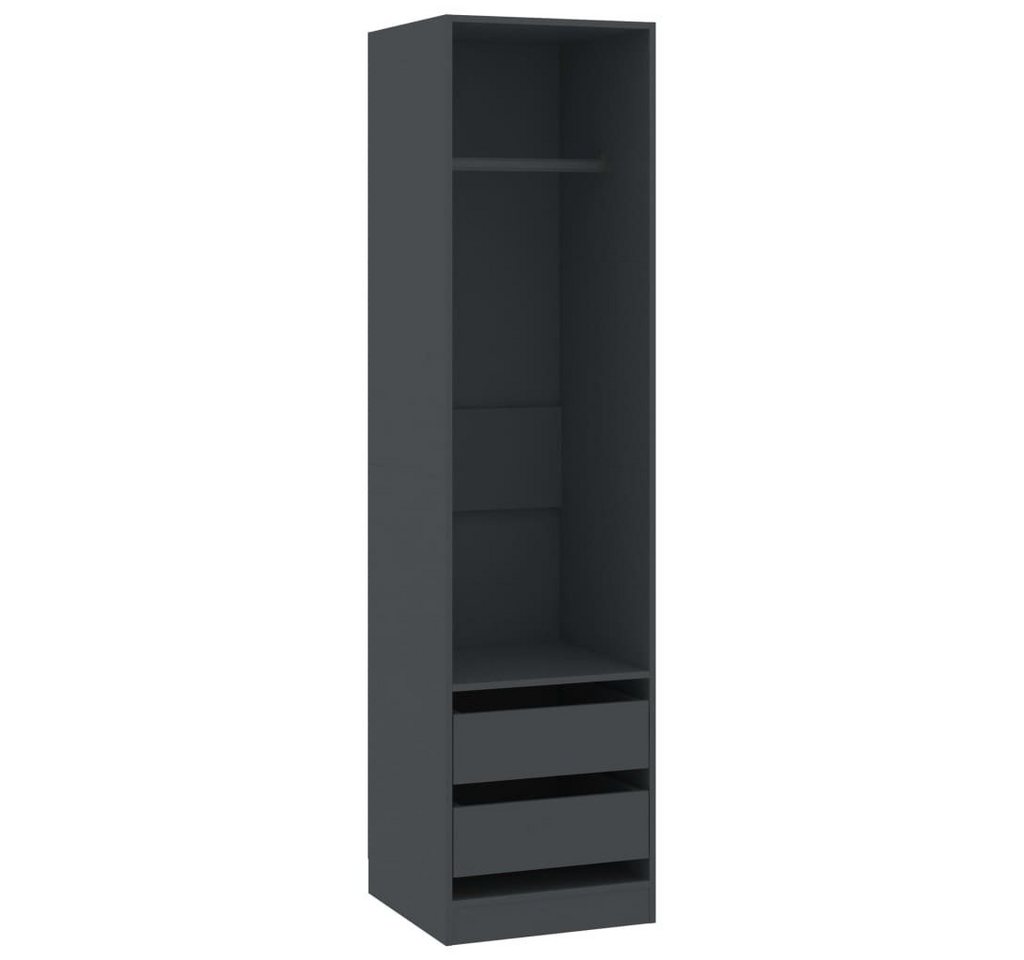 vidaXL Kleiderschrank Kleiderschrank mit Schubladen Grau 50x50x200 cm Holzwerkstoff (1-St) von Vidaxl