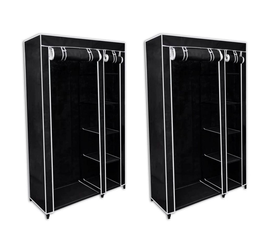 vidaXL Stoffschrank Stoffschränke 2 Stk. Schwarz (1-St) von Vidaxl