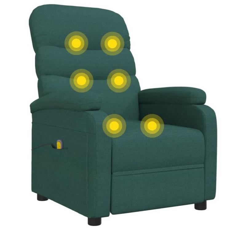 vidaXL Massagesessel Massagesessel Dunkelgrün Stoff (1-St) von Vidaxl