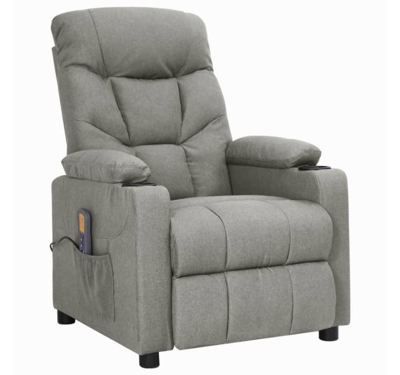 vidaXL Massagesessel Massagesessel mit Aufstehhilfe Hellgrau Stoff (1-St) von Vidaxl