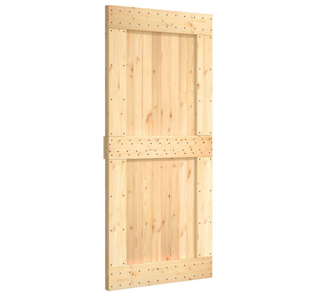vidaXL Schiebetür Tür NARVIK 100x210 cm Massivholz Kiefer (1-St) von Vidaxl