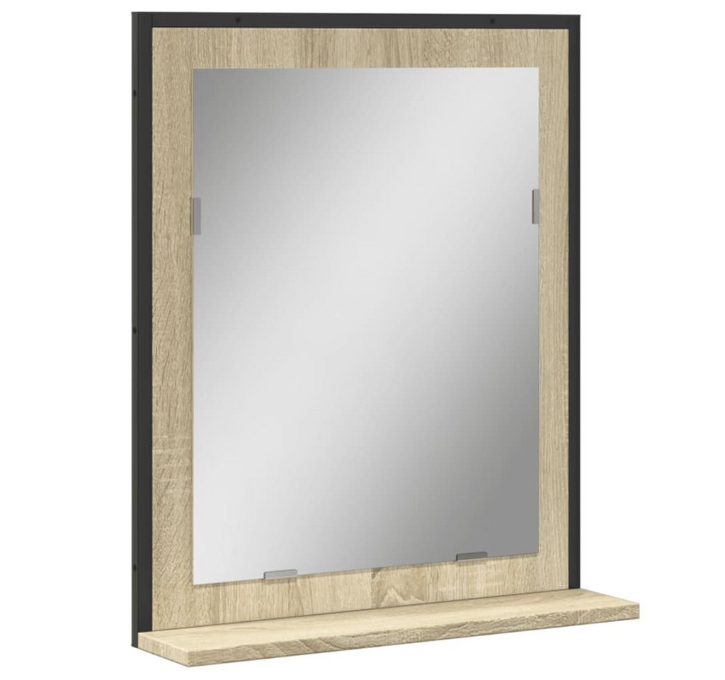 vidaXL Schminktisch Badspiegel mit Ablage Sonoma-Eiche 50x12x60 cm Holzwerkstoff (1-St) von Vidaxl