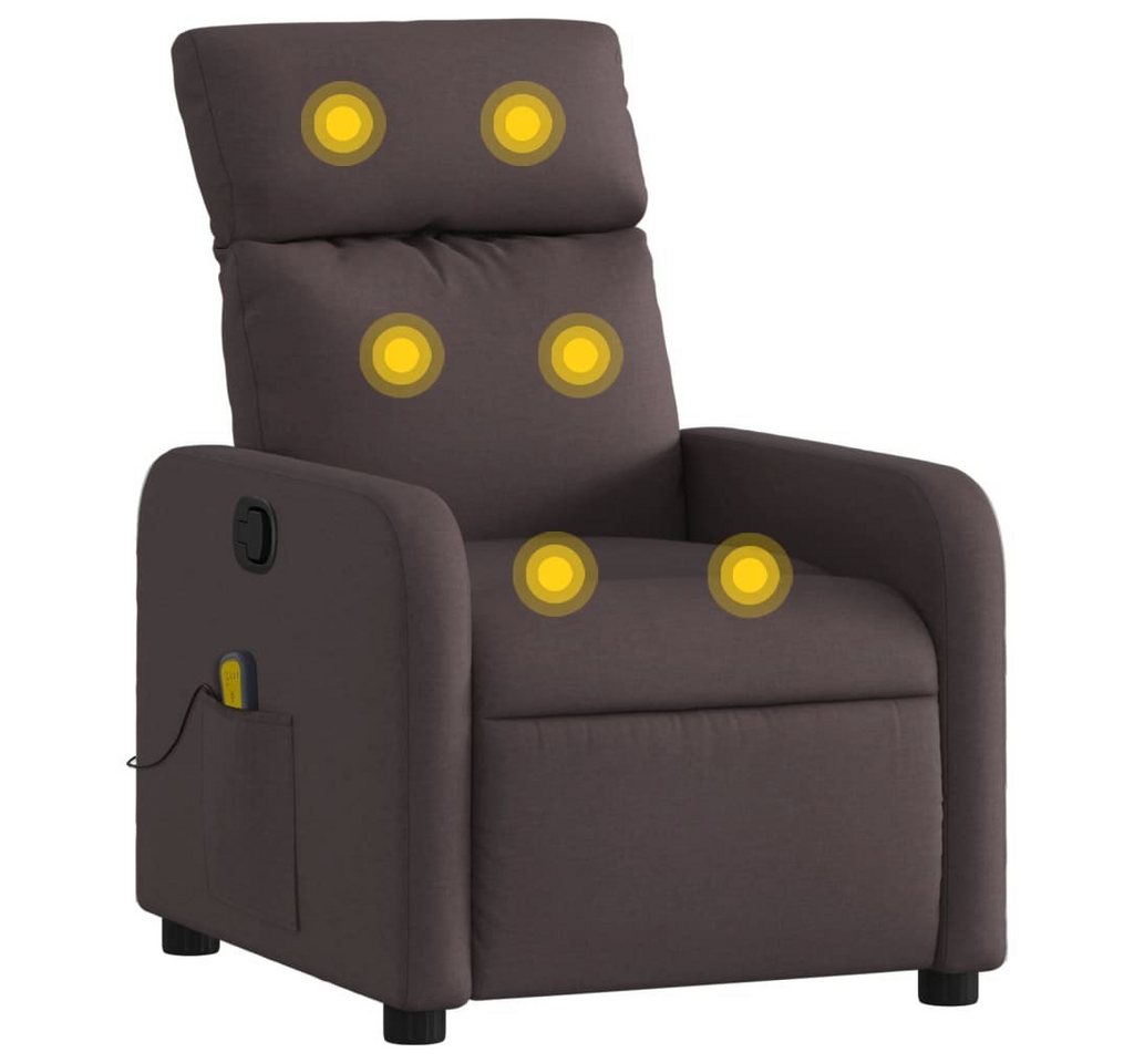 vidaXL Sessel Massagesessel Dunkelbraun Stoff (1-St) von Vidaxl