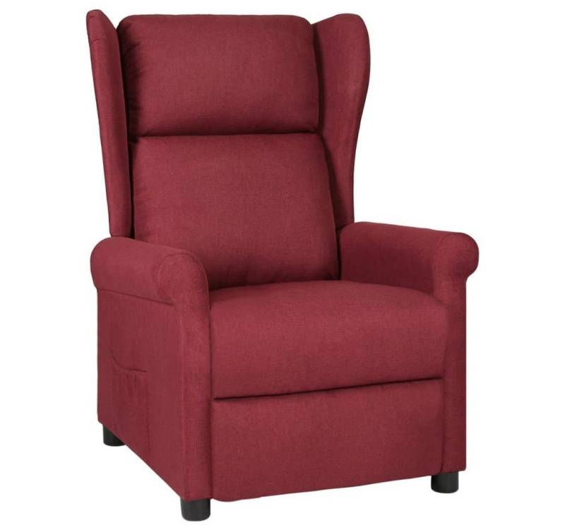 vidaXL Sessel Relaxsessel Weinrot Stoff (1-St) von Vidaxl