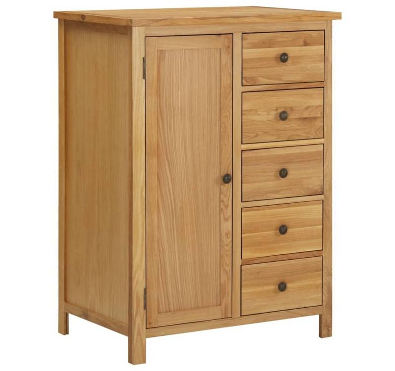 vidaXL Sideboard Kleiderschrank 76 x 52 x 105 cm Eiche Massivholz (1 St) von Vidaxl