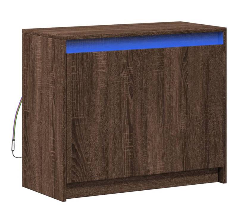 vidaXL Sideboard LED-Sideboard Braun Eichen-Optik 72x34x61 cm Holzwerkstoff (1 St) von Vidaxl