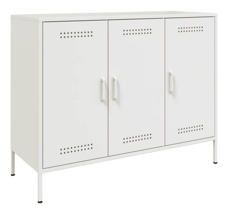 vidaXL Sideboard Sideboard Weiß 100,5x39x79 cm Stahl (1 St) von Vidaxl