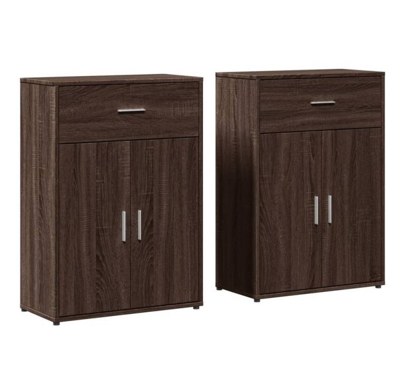 vidaXL Sideboard Sideboards 2 Stk. Braun Eichen-Optik 60x30x84 cm Holzwerkstoff (1 St) von Vidaxl