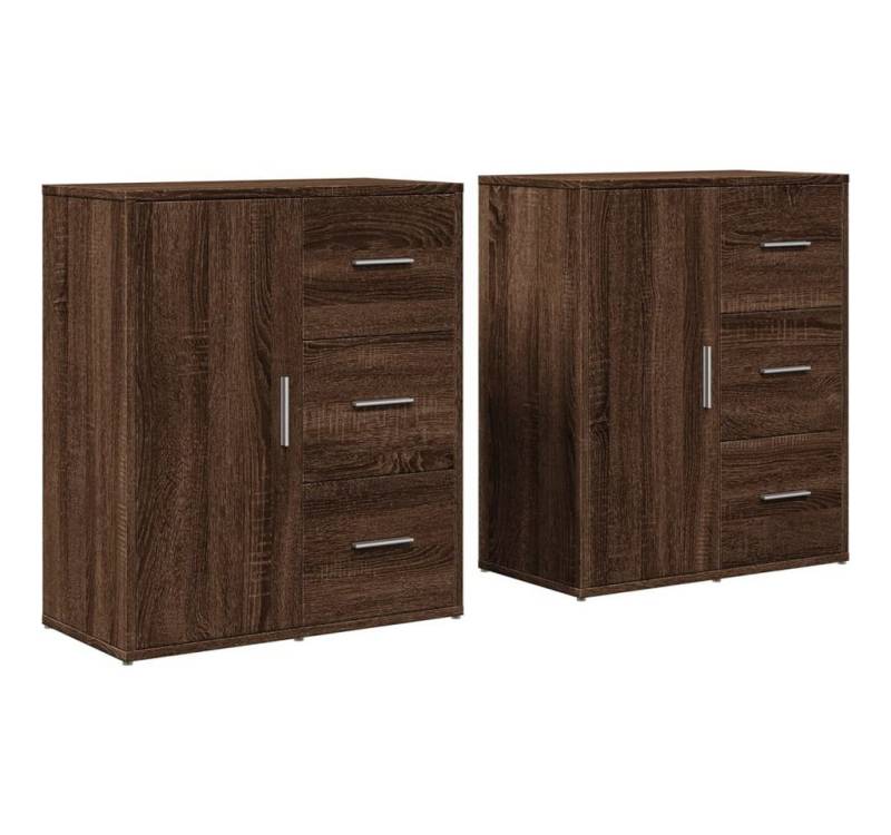 vidaXL Sideboard Sideboards 2 Stk. Braun Eichen-Optik 60x31x70 cm Holzwerkstoff (1 St) von Vidaxl