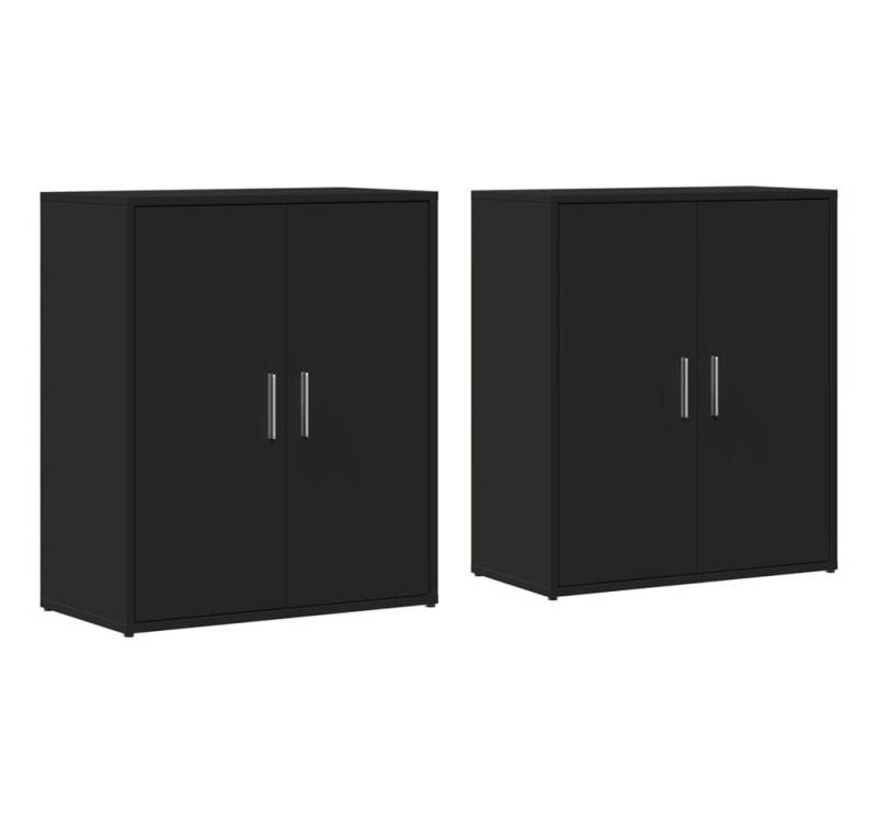 vidaXL Sideboard Sideboards 2 Stk. Schwarz 60x31x70 cm Holzwerkstoff (1 St) von Vidaxl