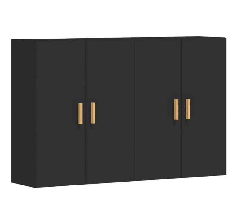 vidaXL Sideboard Wandschränke 2 Stk Schwarz Spanplatte Hängeschrank von Vidaxl