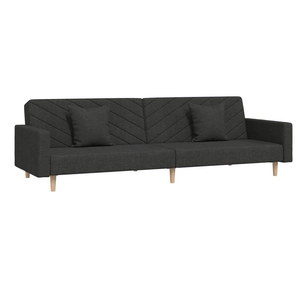 vidaXL Sofa Schlafsofa 2-Sitzer mit 2 Kissen Schwarz Stoff vidaXL Sofa Schlafsofa 2-Sitzer mit 2 Kissen Schwarz Stoff von Vidaxl
