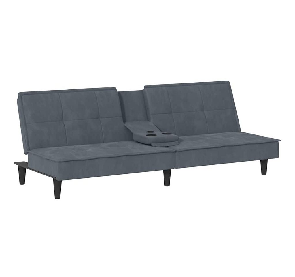 vidaXL Sofa Schlafsofa mit Getränkehaltern Dunkelgrau Samt vidaXL Sofa Schlafsofa mit Getränkehaltern Dunkelgrau Samt von Vidaxl