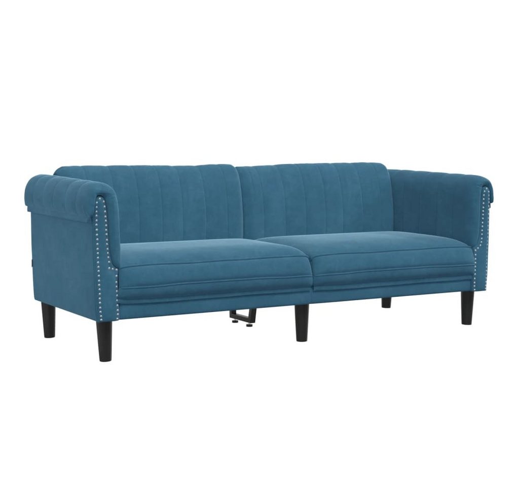 vidaXL Sofa Sofa 3-Sitzer Blau Samt von Vidaxl