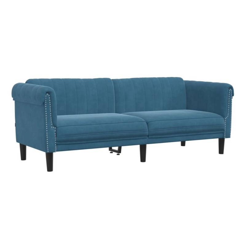 vidaXL Sofa Sofa 3-Sitzer Blau Samt von Vidaxl