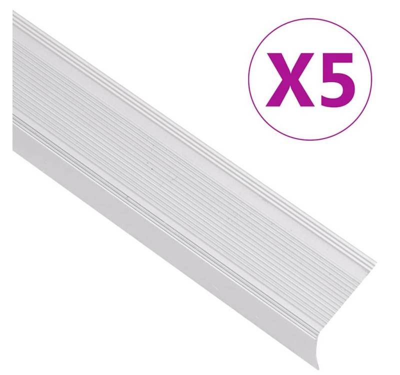 vidaXL Übergangsprofil Treppenkantenprofile in L-Form 5 Stk. Aluminium 100 cm Silbern von Vidaxl