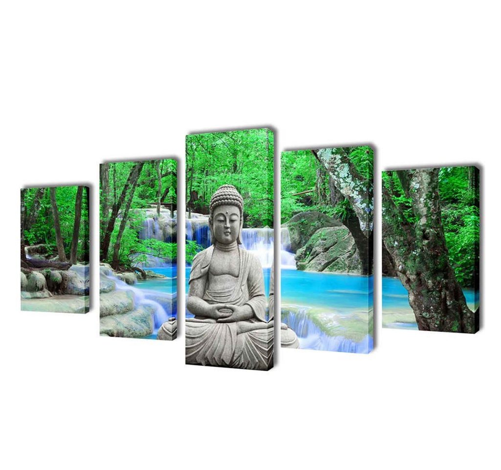 vidaXL Wandbild Bilder Dekoration Set Buddha 200 x 100 cm von Vidaxl
