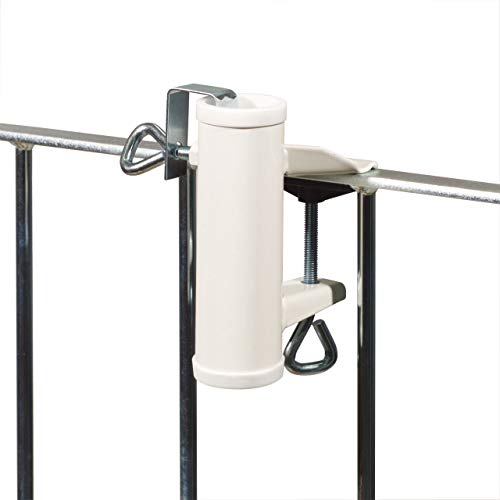 Videx 14112 Sonnenschirmhalter Typ H Balkon-Handlauf | 25mm ø, weiß von Videx