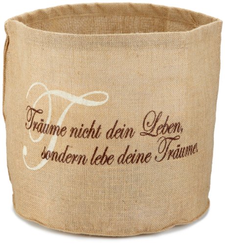 Videx-Winterschutz Jute-Übertopf Träume Nicht..., Natur, 35 x 38cm von Videx