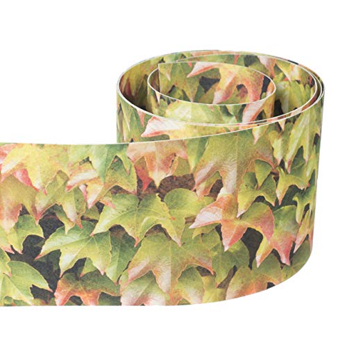 Videx Sichtschutzstreifen Bedruckt für Doppelstabmatten, Weinblatt bunt (Breisgau), B: 19 cm, L: 2,10 m von Videx