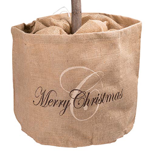 Videx-Winterschutz Jute-Übertopf Merry Christmas, H: 45cm, B: 55cm von Videx