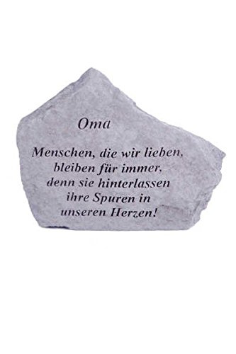 Vidroflor Gedenkstein Oma. aus Steinguss 18 x 14 cm Grabschmuck von Vidroflor